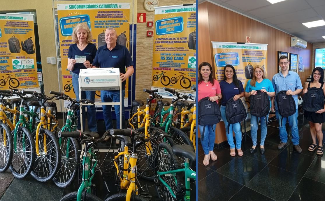 Sincomerciários Catanduva entrega 30 bicicletas a filhos de associados nesta quarta-feira (7)