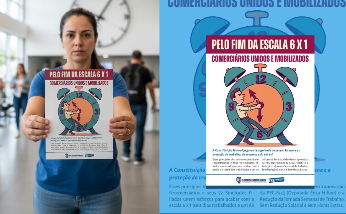 Federação lança Boletim sobre o fim da Escala 6x1!