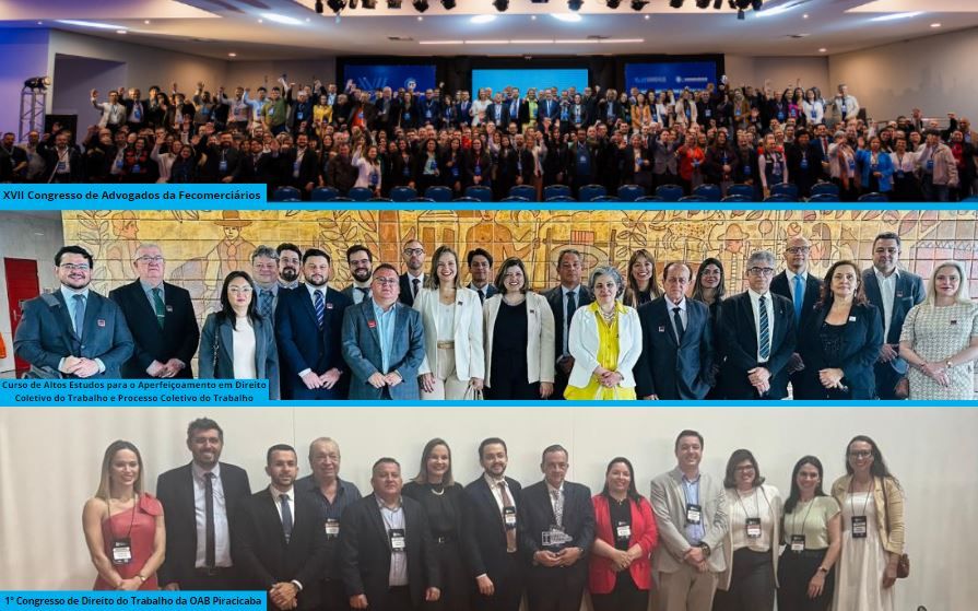 Advogados e dirigentes sindicais aprimoram conhecimentos com participações em valiosos congressos