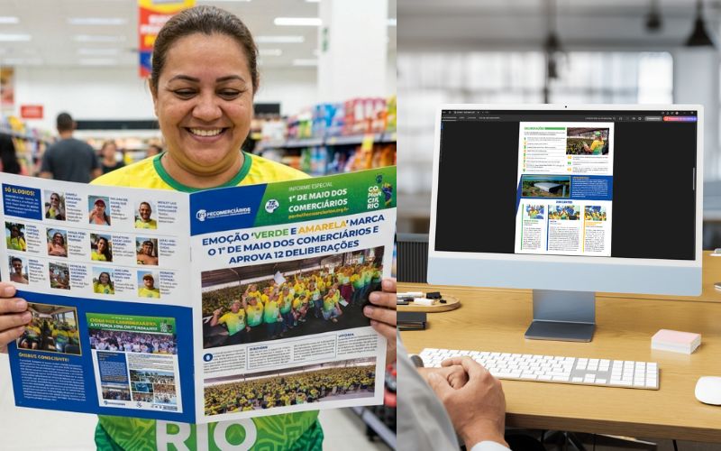 Informativo ‘1º de Maio dos Comerciários’ circula na base e pode ser baixado no Portal da Federação