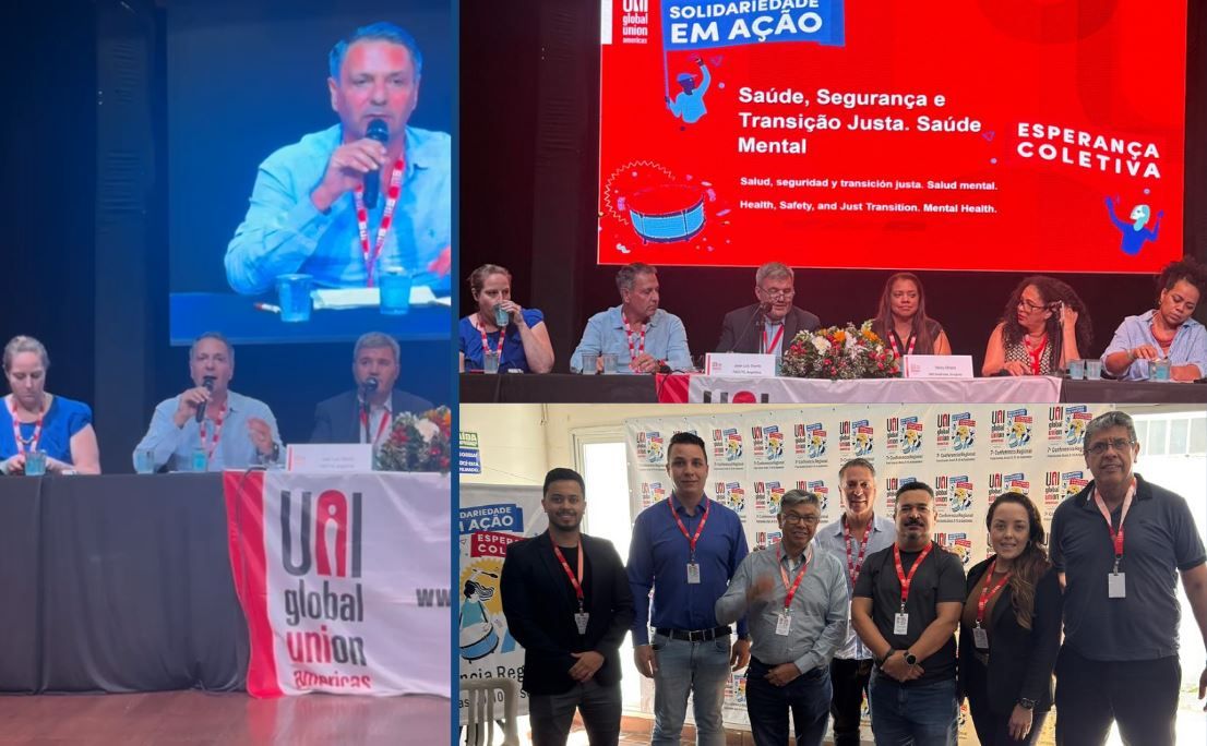 João Peres Fuentes discursa no segundo dia da 7ª Conferência Regional de Comércio da UNI Américas