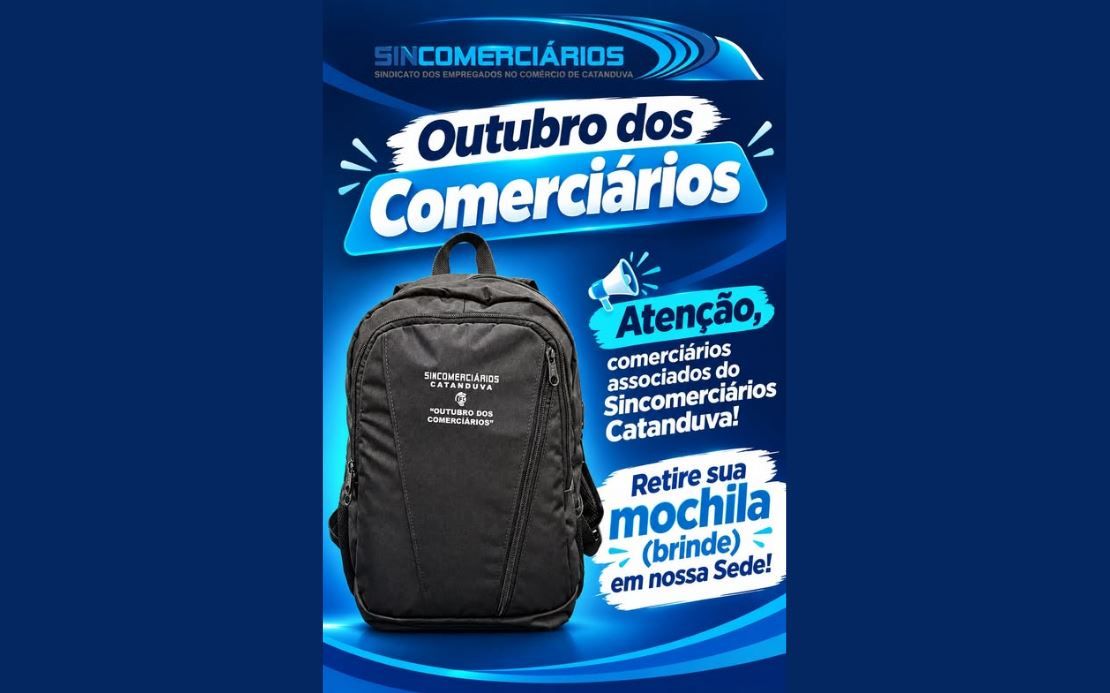 Sindicato de Catanduva realiza entrega de mochilas em comemoração ao Outubro dos Comerciários