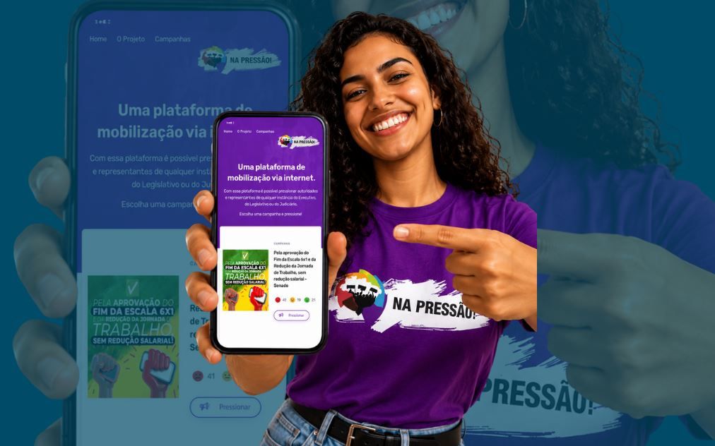 Plataforma digital ‘Na Pressão’ reforça mobilização pela aprovação integral do fim da 6x1 no Senado