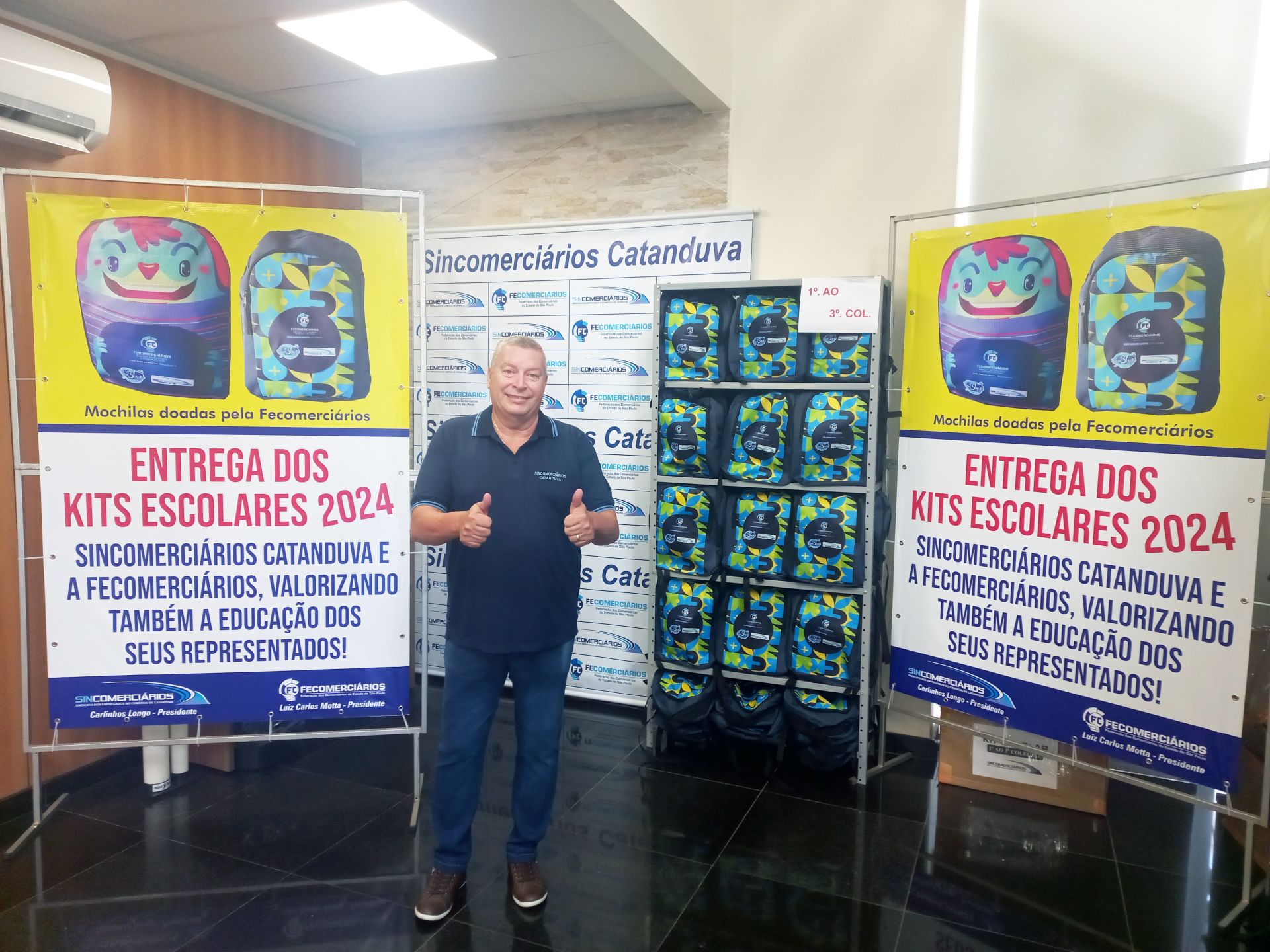 Sincomerciários de Catanduva entregou 1.335 kits escolares