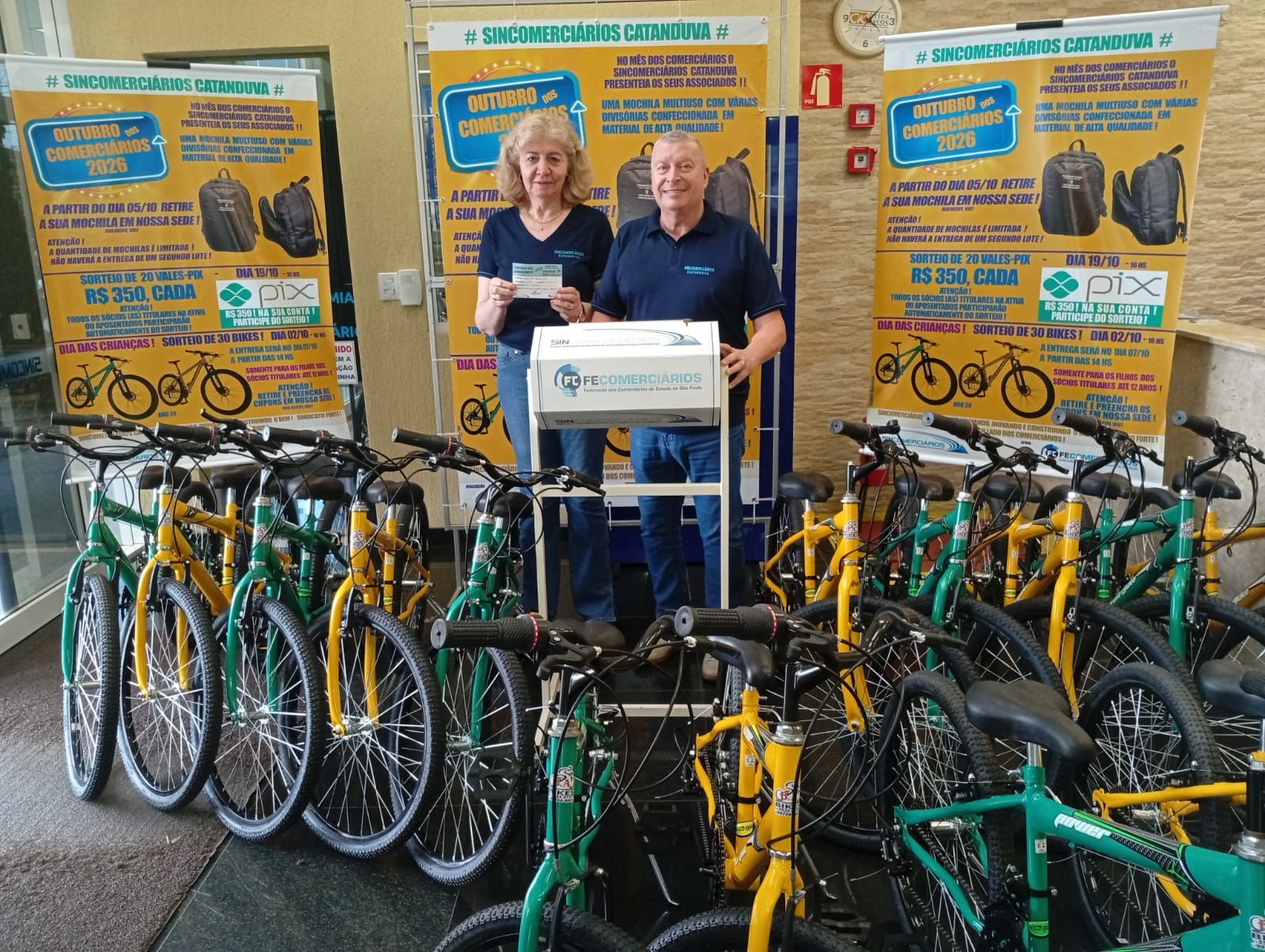 Sincomerciários Catanduva sorteia 30 bikes em comemoração ao Dia das Crianças
